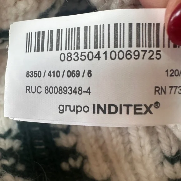 Zara Kids Fair Isle Sweater - Picture 4 of 6